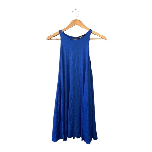LULU’S Blue Tank Swing Dress with Pockets - Picture 1 of 1